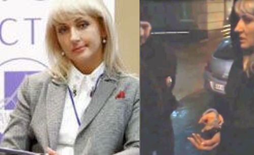 Korrupte Richterin Kitsjuk - im Amtsgericht Kiew-Solomjanskij und bei ihrer Verhaftung