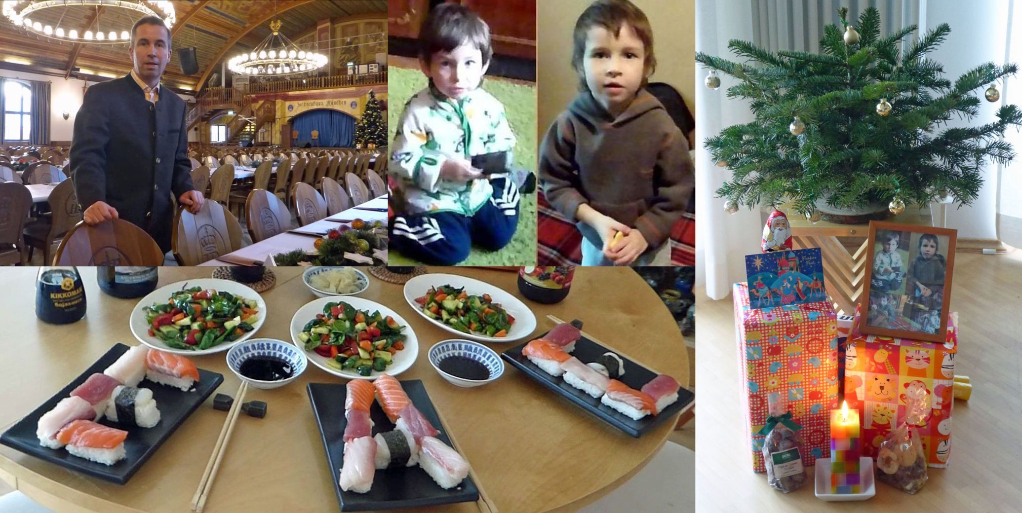 Heiligabend in München - mit 'Dinner for one' zu Ehren von Emil & Elias