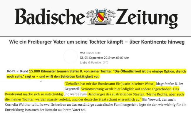 Isas Entführung - Anklage des Kindesvaters gegen die deutschen Behörden